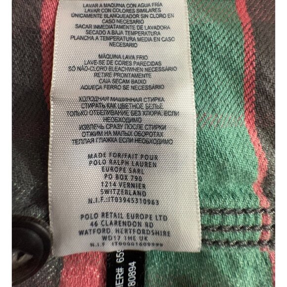 Double RL RRL Ralph Lauren Plaid Flannel Shirt sz XS Green pink - Picture 4 of 6